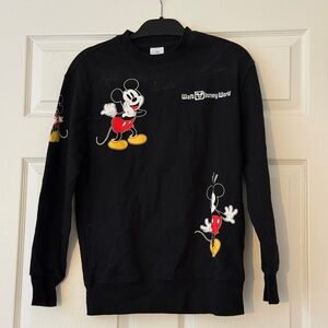 Disney Black Crewneck Sweater with Mickey Mouse